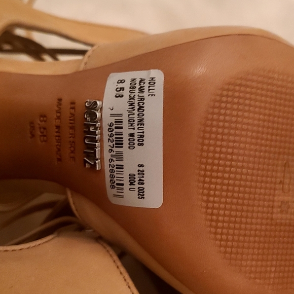 New Schutz Hollie Lace Up Stacked Chunky Heels - Picture 5 of 7